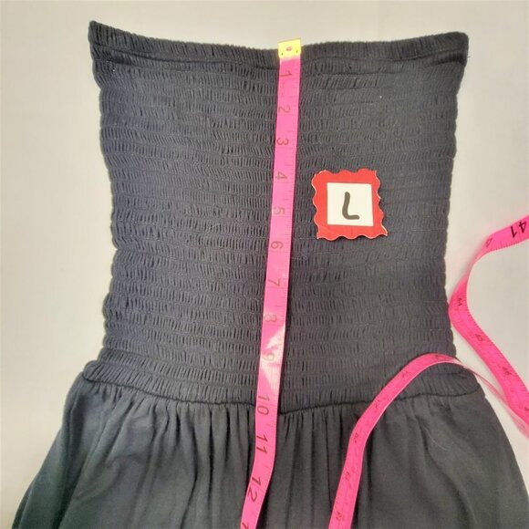 Strapless Smocked Flared Wide Leg Jumpsuit -  Size M Size L - NEW ! - Picture 9 of 10